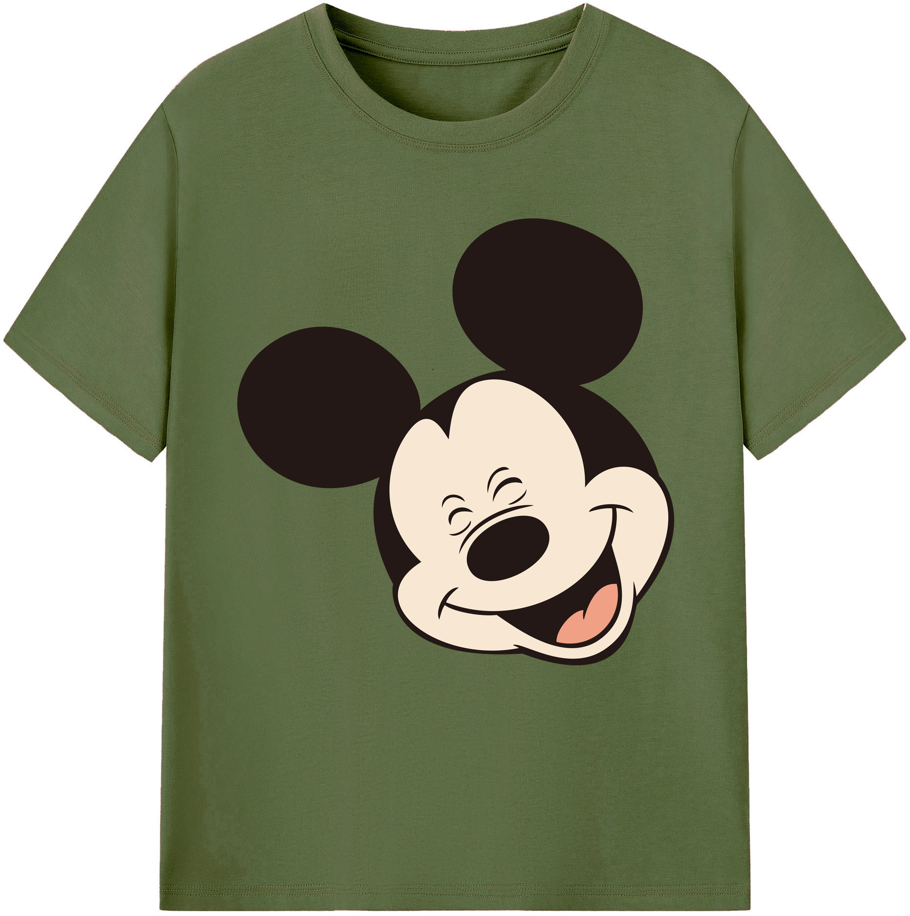 （画像用） ミッキーマウス Mickey Mouse 綿100％半袖Tシャツ（フロントプリント）